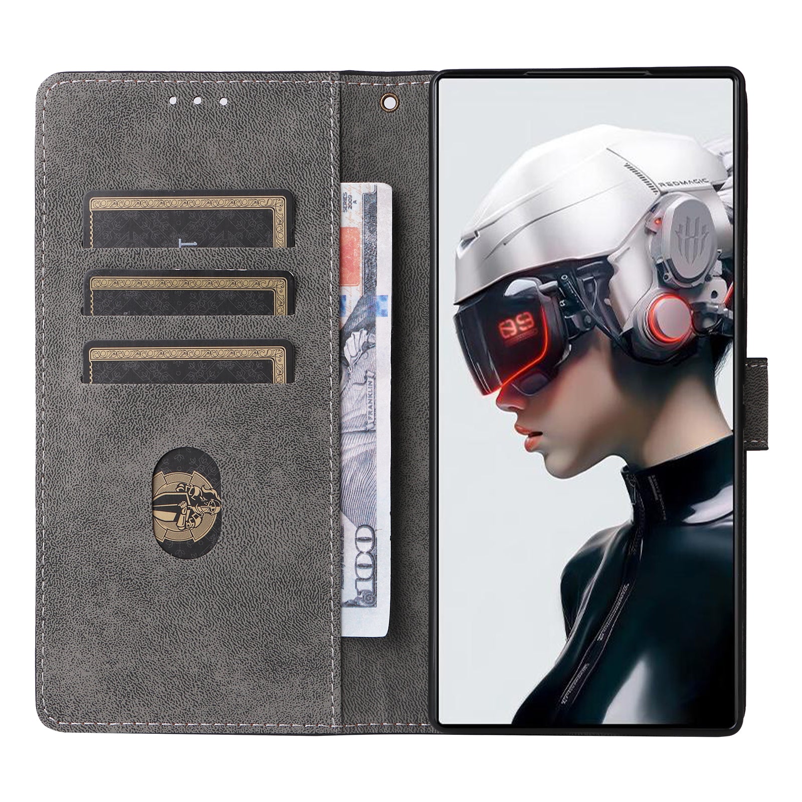 For ZTE nubia Red Magic 9 Pro 5G  /  9 Pro+ 5G Case Leather RFID Blocking Phone Cover - Brown