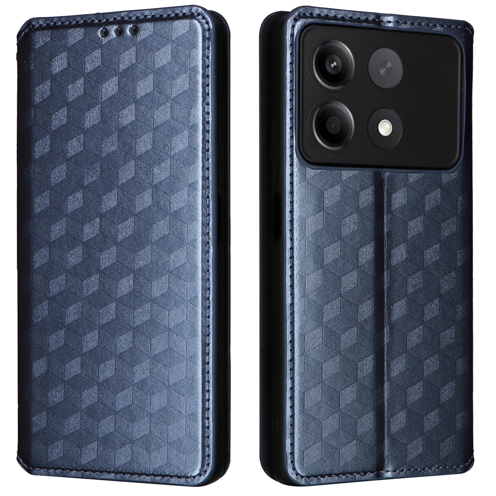 For Xiaomi Redmi Note 13R Pro 5G / Poco X6 Neo 5G Cell Phone Case Stand Anti-Scratch Mobile Phone Cover - Blue