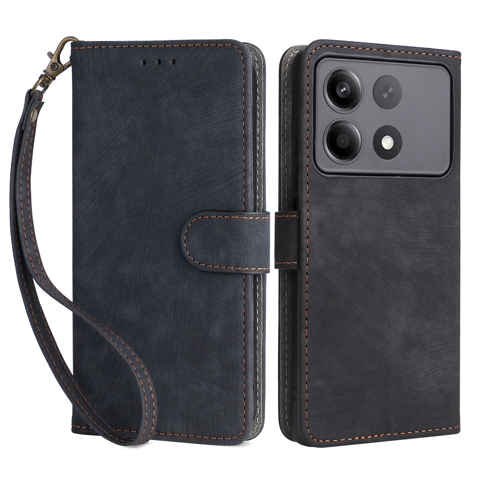 For Xiaomi Redmi Note 13R Pro 5G / Poco X6 Neo 5G Case RFID Blocking Wallet PU Leather+TPU Phone Cover - Green