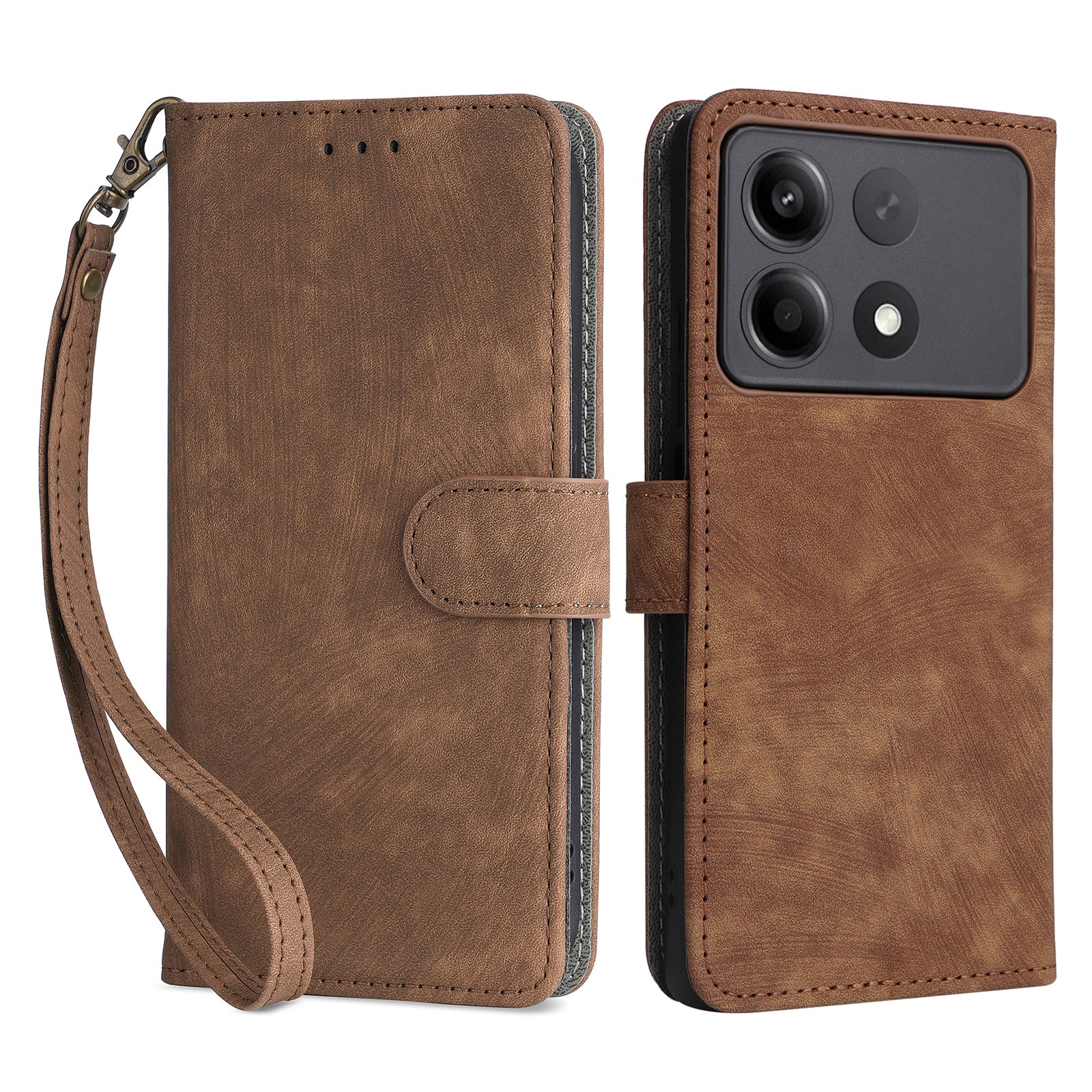 For Xiaomi Redmi Note 13R Pro 5G / Poco X6 Neo 5G Case RFID Blocking Wallet PU Leather+TPU Phone Cover - Green