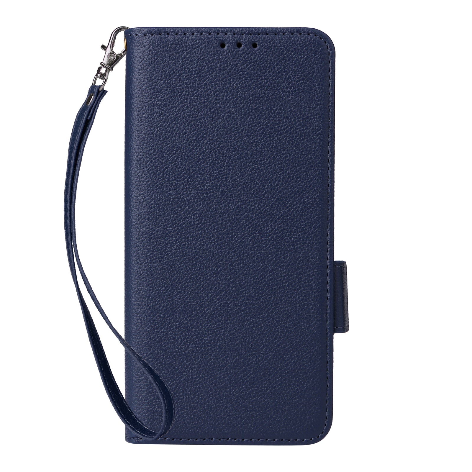 For Samsung Galaxy A55 5G Flip Wallet Leather Case Litchi Texture Phone Cover - Dark Blue