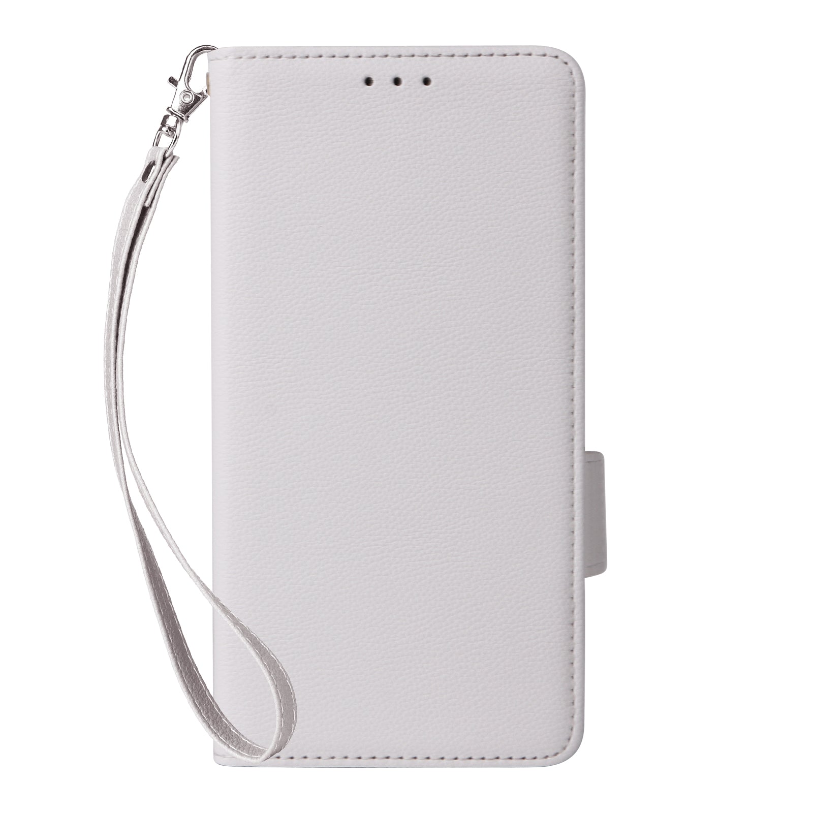 For Samsung Galaxy A15 4G / 5G Wallet Case PU Leather Litchi Texture Phone Stand Cover - White