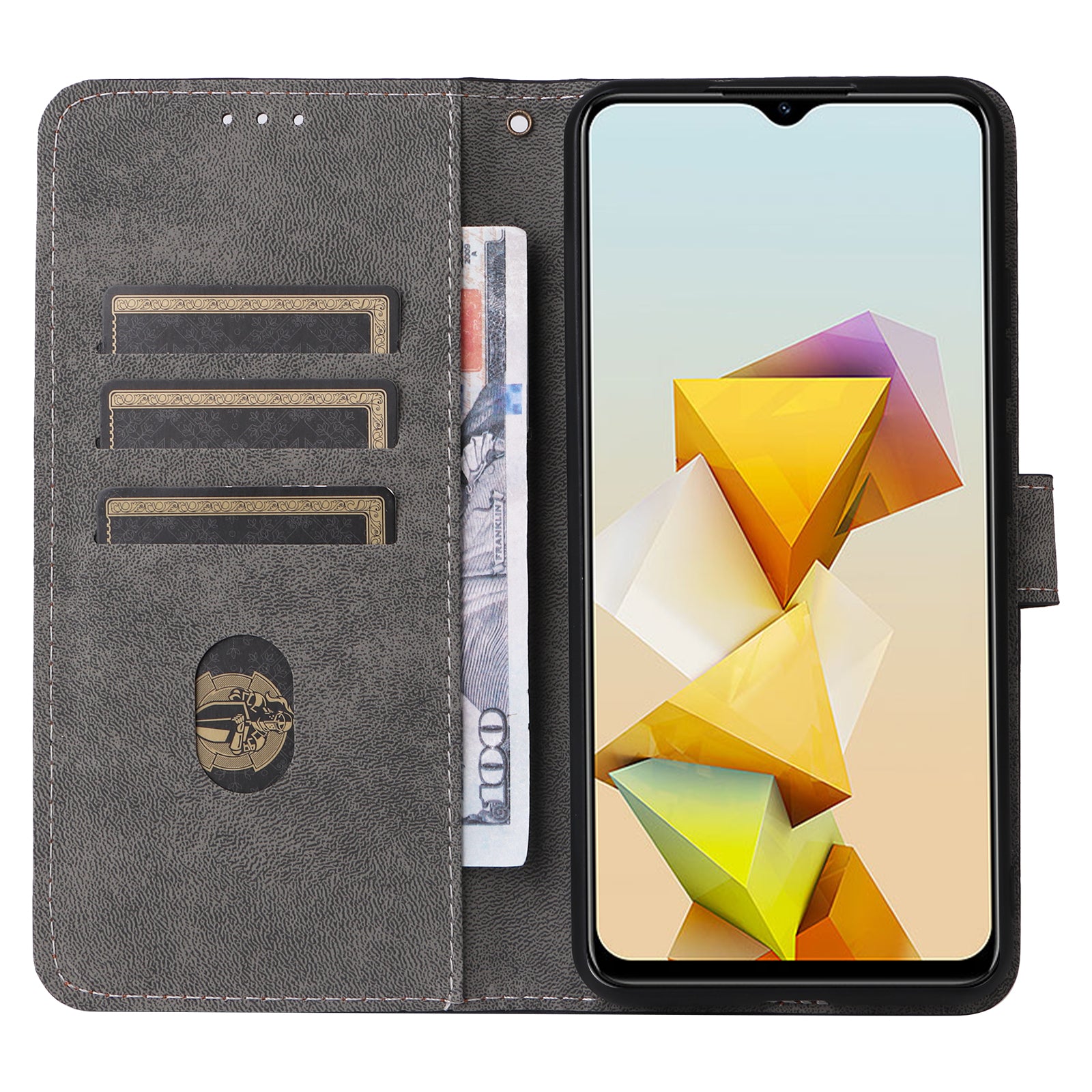 For ZTE Blade A73 5G Case RFID Blocking Card Slots Phone Cover with Hand Strap - Green