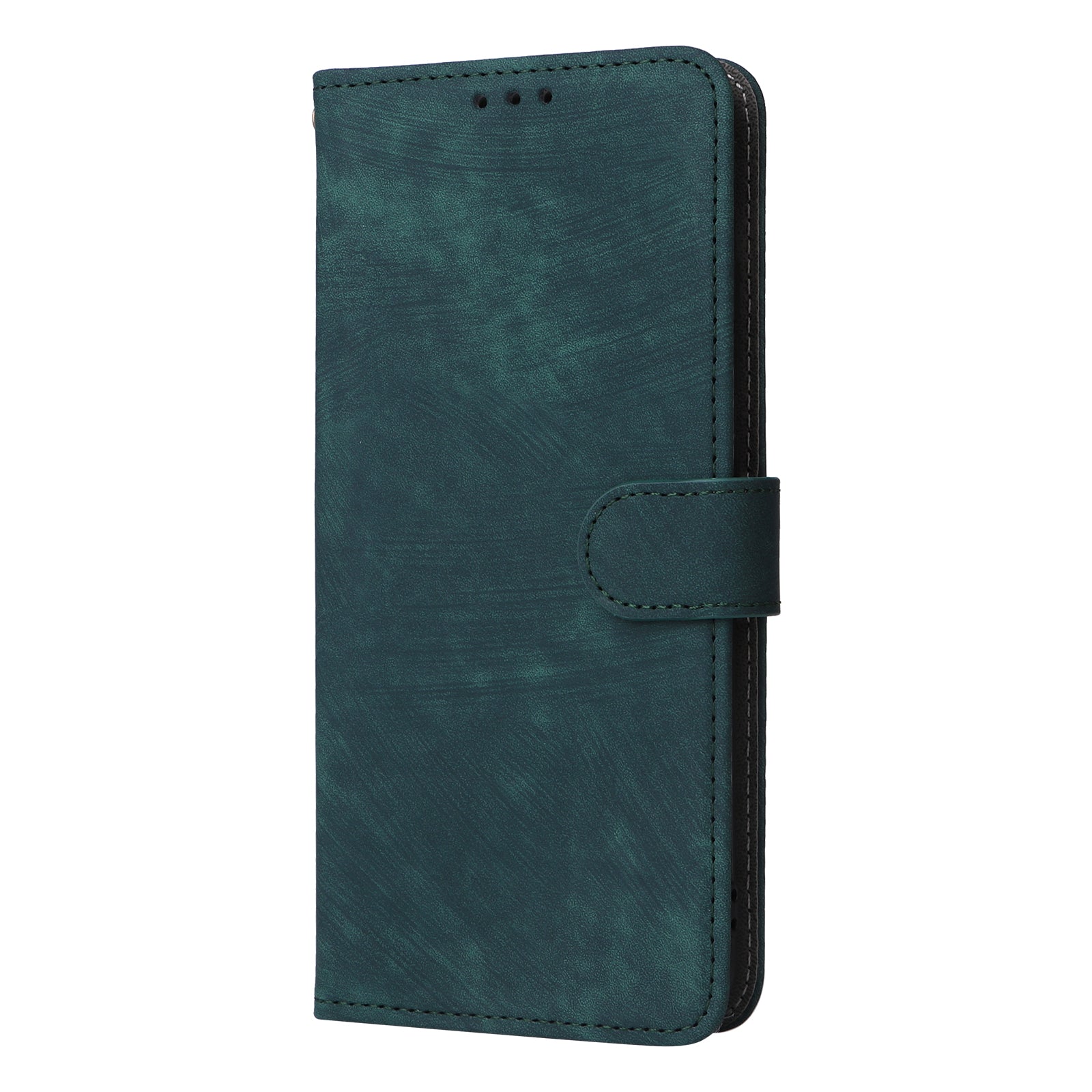 For ZTE Blade A73 5G Case RFID Blocking Card Slots Phone Cover with Hand Strap - Green