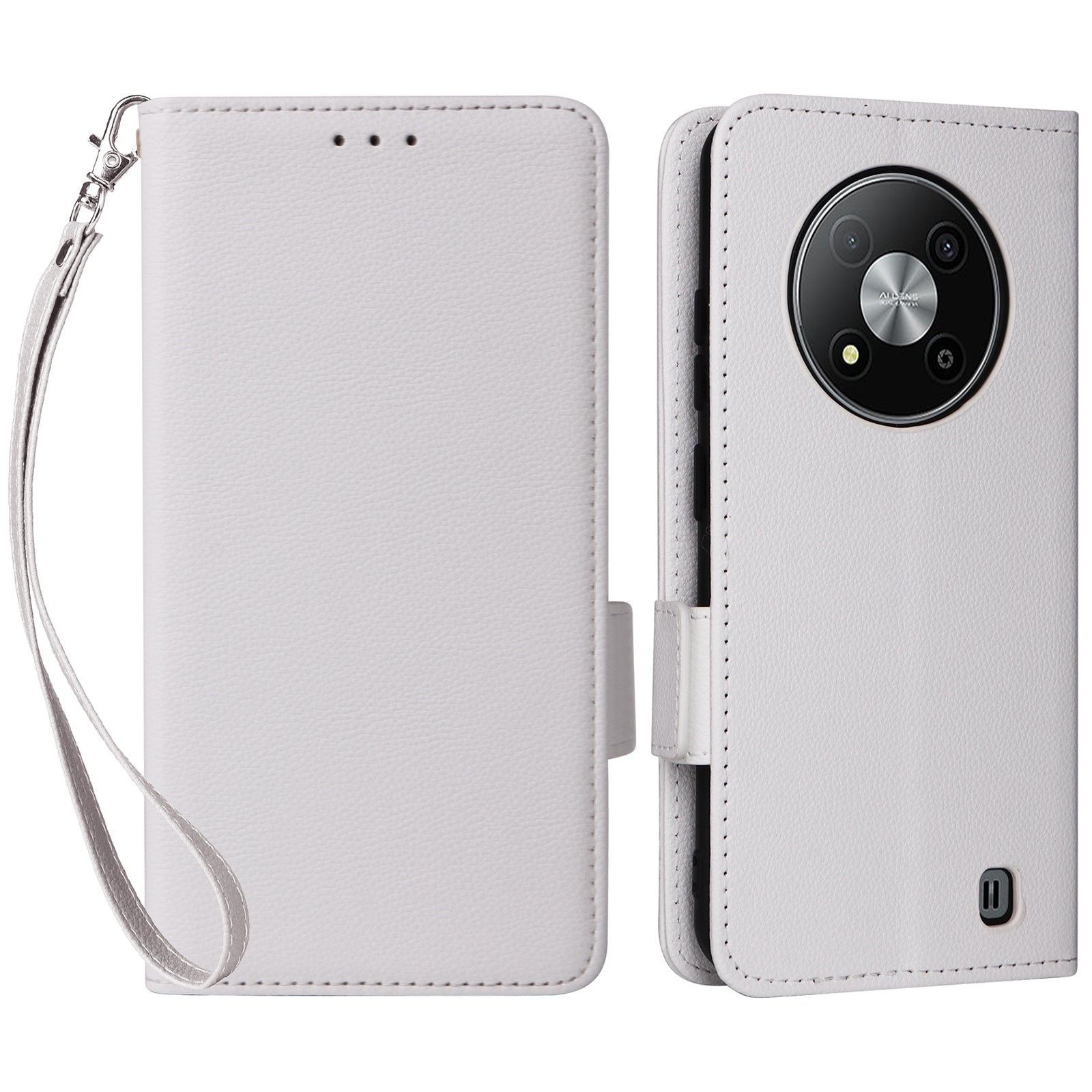For ZTE Blade A73 5G Flip Wallet Leather Case with Card Slot Phone Cover - Black