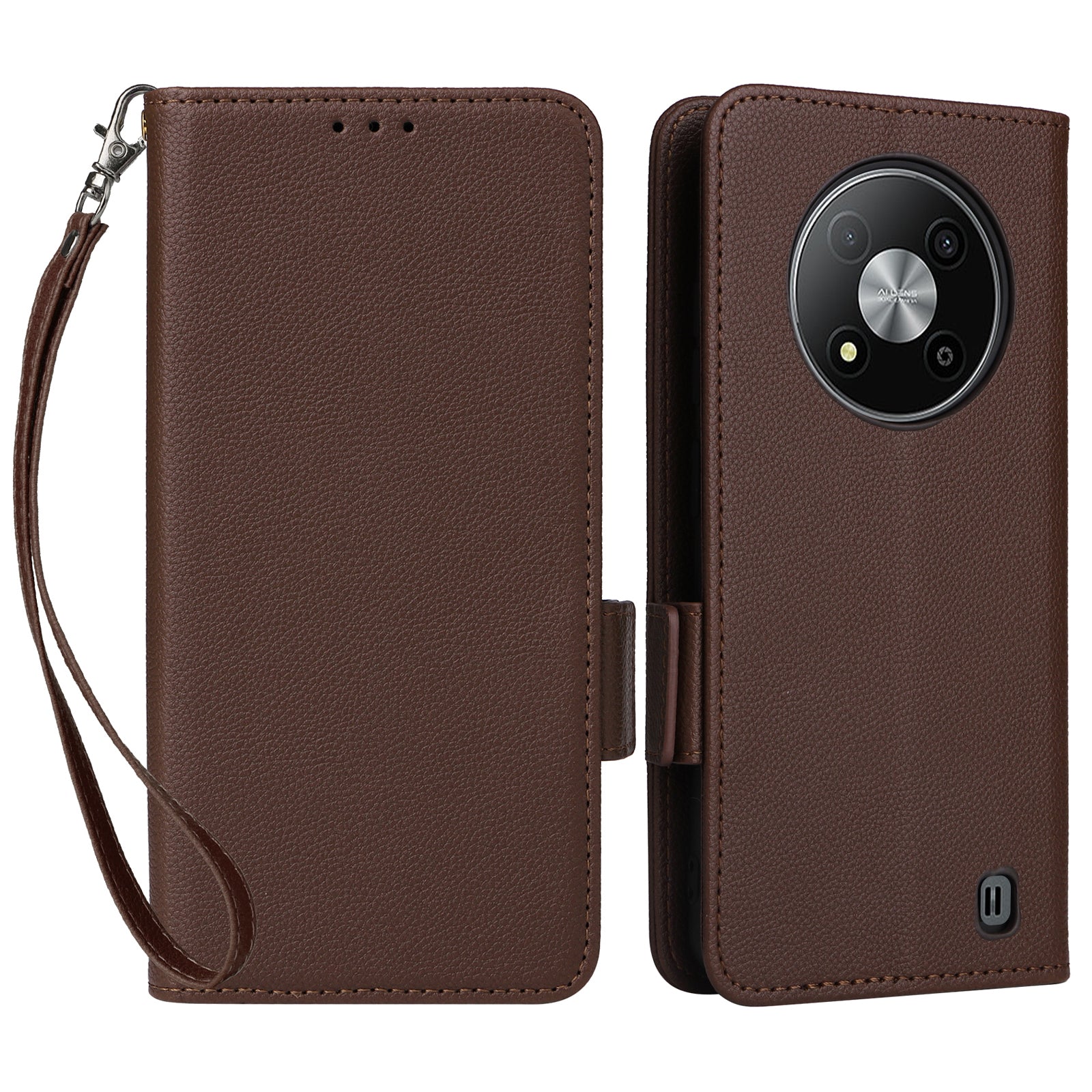 For ZTE Blade A73 5G Flip Wallet Leather Case with Card Slot Phone Cover - Black