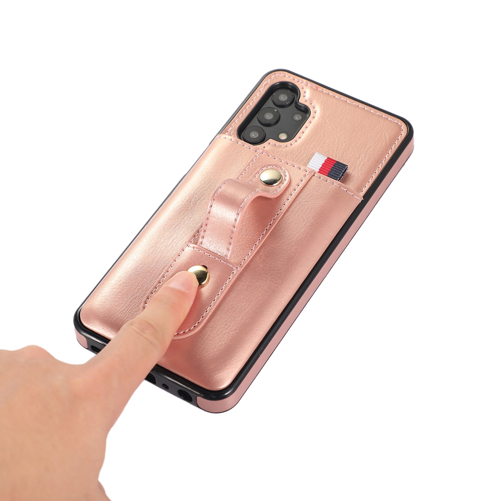 For Samsung Galaxy A52 4G / 5G / A52s 5G Phone Case PU Leather+TPU Cover with Card Slots - Rose Gold