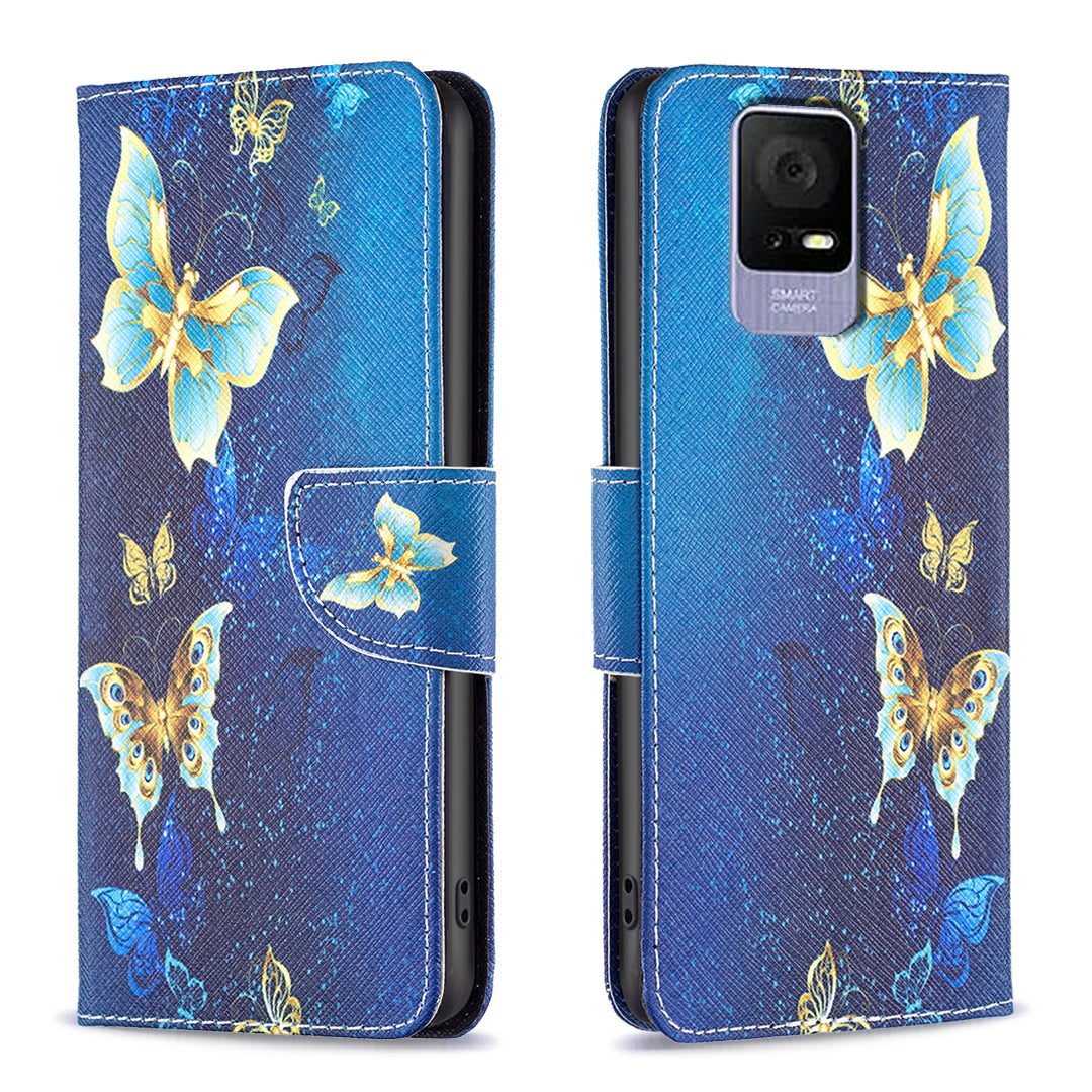 For Transsion Infinix Smart 8 4G Pattern Leather Flip Phone Case Wallet Cover - Plum Blossom