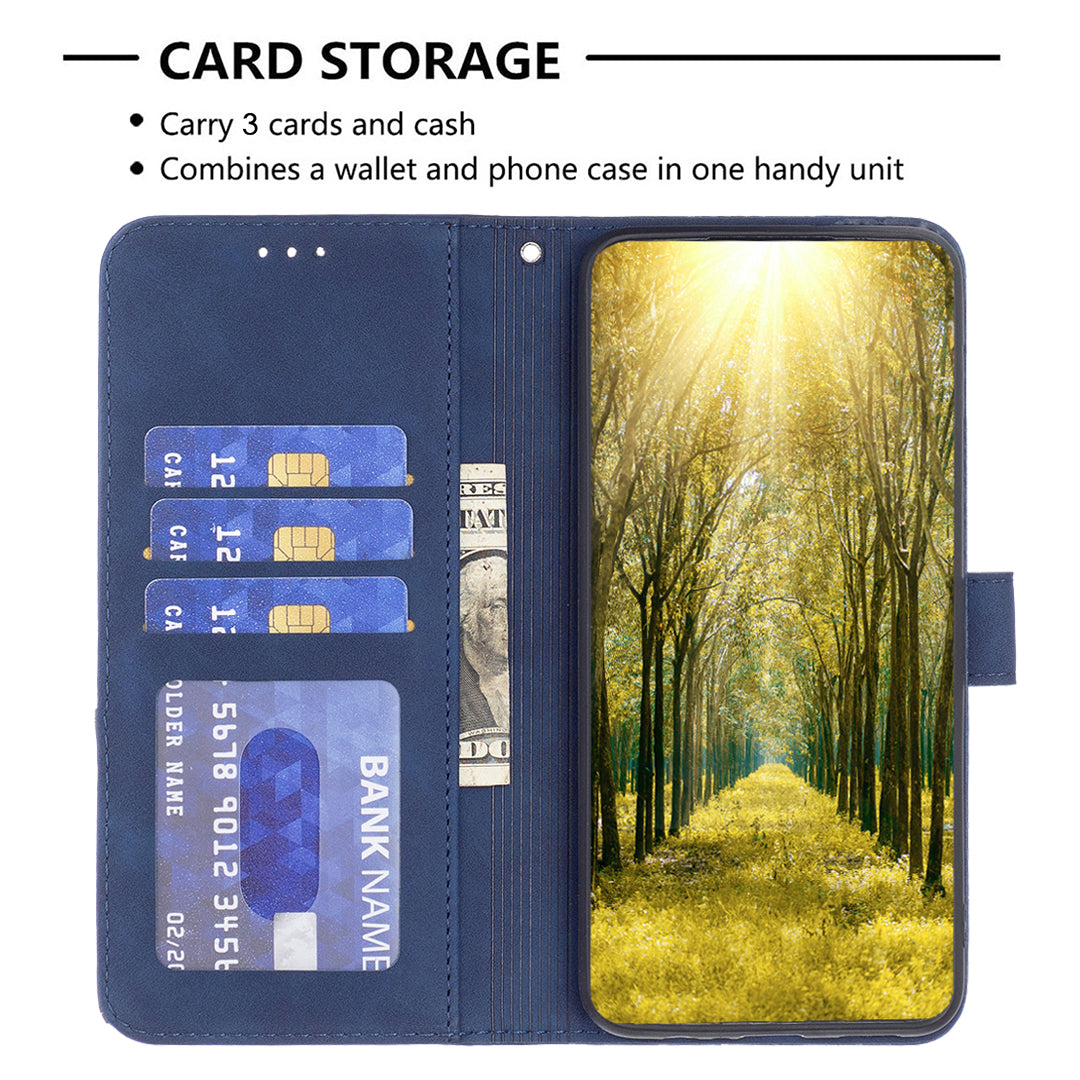 BINFEN COLOR BF05 For Transsion Infinix Smart 8 4G Leather Case Phone Cover with Wallet Stand - Blue