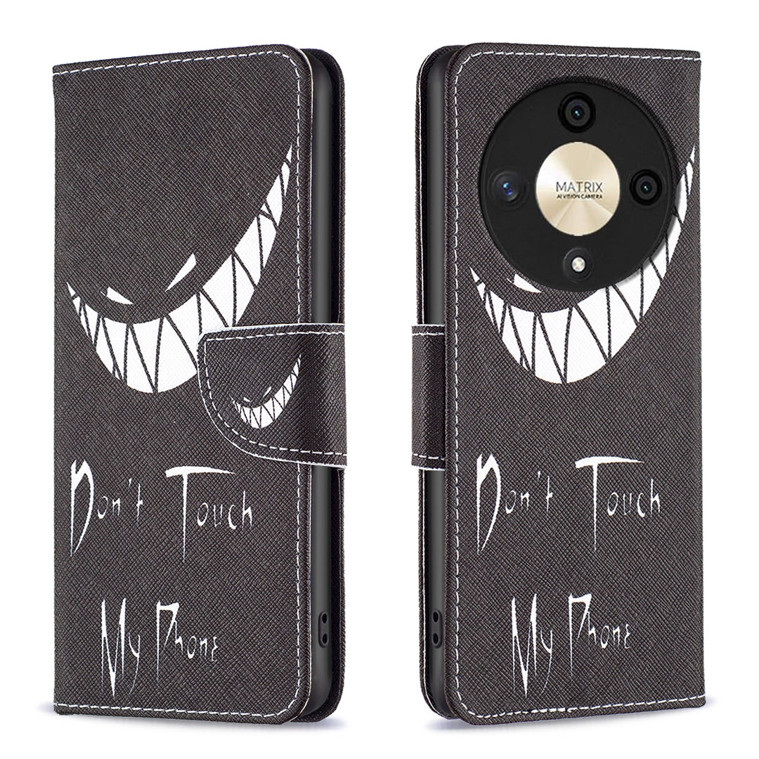 For Honor X9b 5G / Magic6 Lite 5G Case Wallet Pattern PU Leather Flip Phone Cover - Sunflower