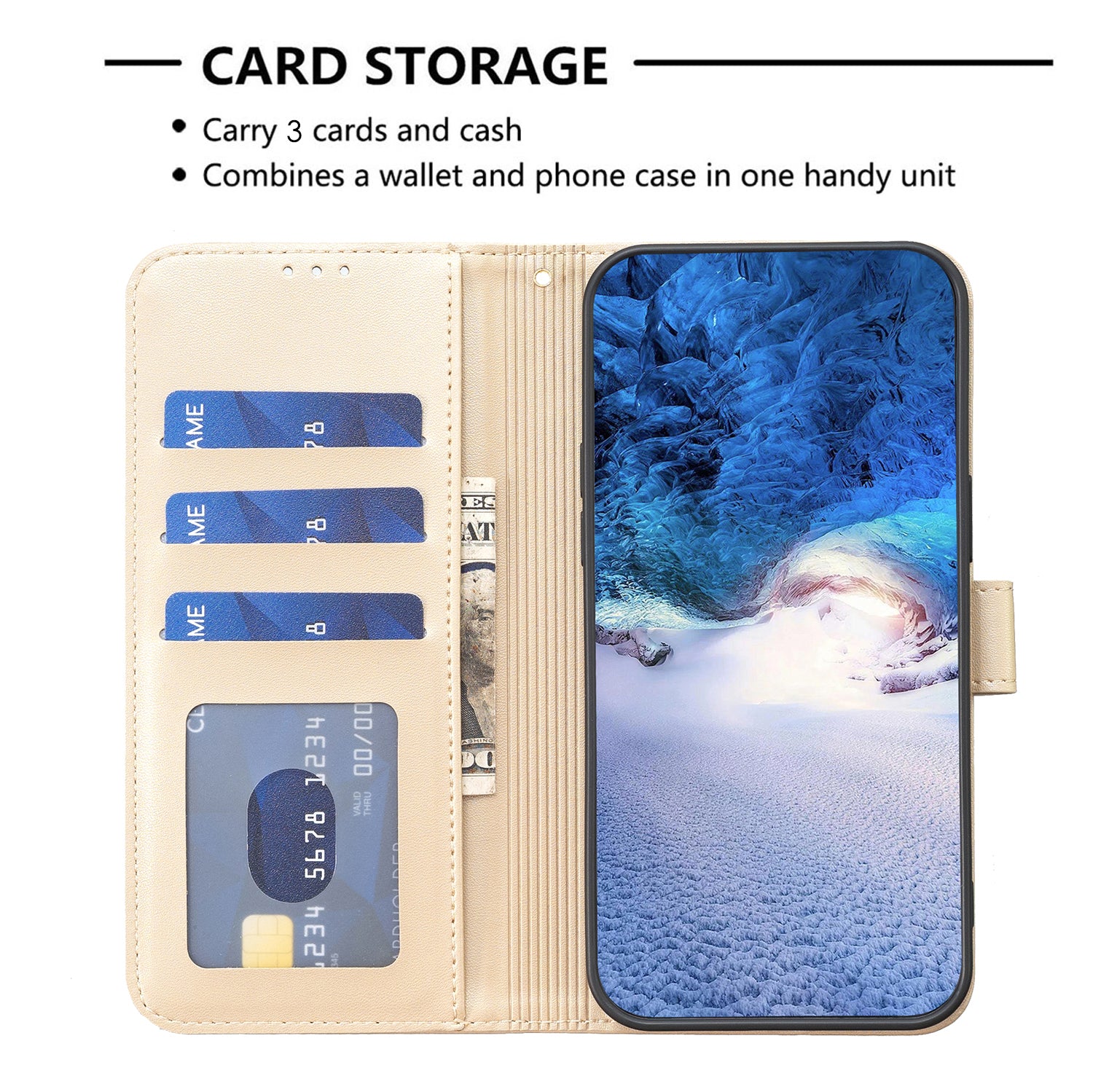 For Honor X9b 5G / Magic6 Lite 5G Case Wallet Leather Case Imprinted Clover Pattern - Gold