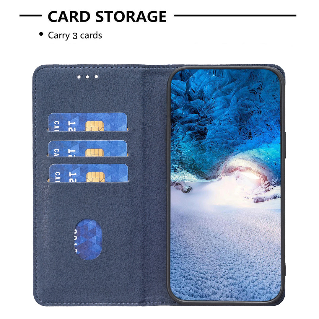 BINFEN COLOR BF18 For Honor X9b 5G / Magic6 Lite 5G Phone Case with Card Holder Stand - Blue