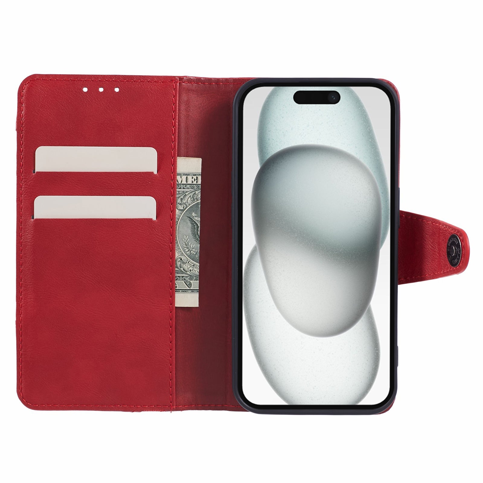 For Oppo A79 5G PU Leather Phone Case Crazy Horse Texture Mobile Phone Shell Wallet - Red
