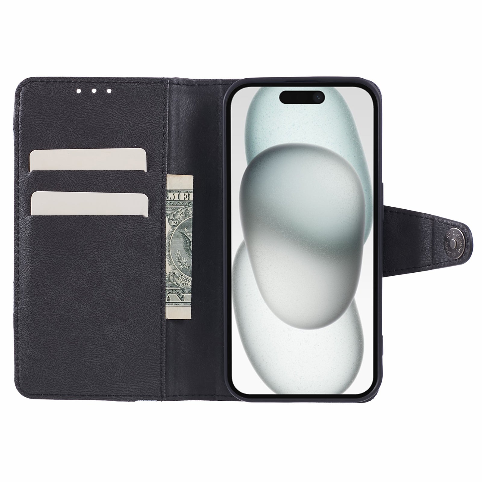 For Xiaomi Redmi 13C 4G / Poco C65 4G Phone Case Dustproof TPU+PU Leather Mobile Cover Shell Wallet - Black