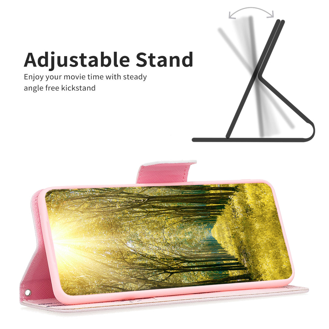 For Honor X7b 4G / 90 Smart PU Leather Magnetic Flip Cover Pattern Wallet Phone Case - Giraffe