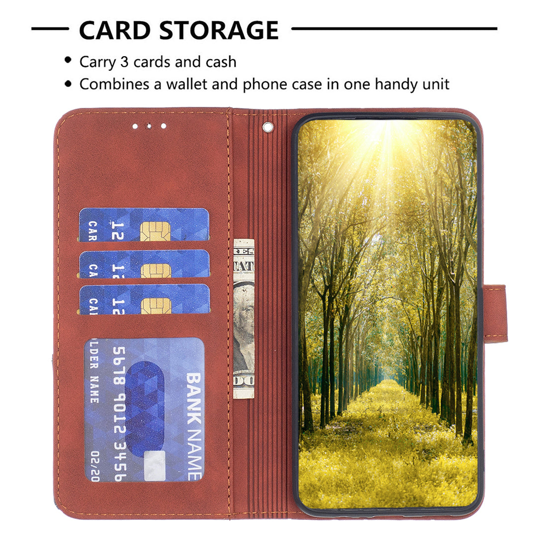 BINFEN COLOR BF05 For Honor X7b 4G / 90 Smart Leather Case Stand Wallet Protective Phone Cover - Brown