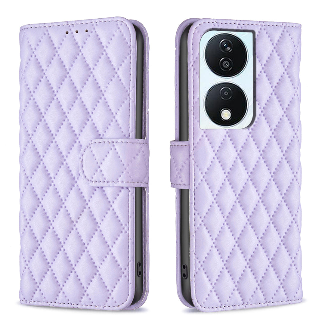 BINFEN COLOR BF Style-14 For Honor X7b 4G / 90 Smart Wallet Case Leather Cover with Stand - Green