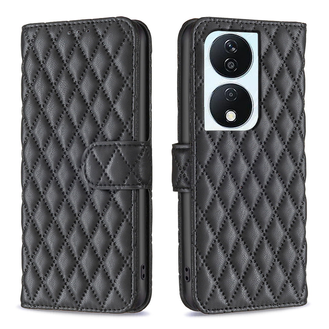 BINFEN COLOR BF Style-14 For Honor X7b 4G / 90 Smart Wallet Case Leather Cover with Stand - Green