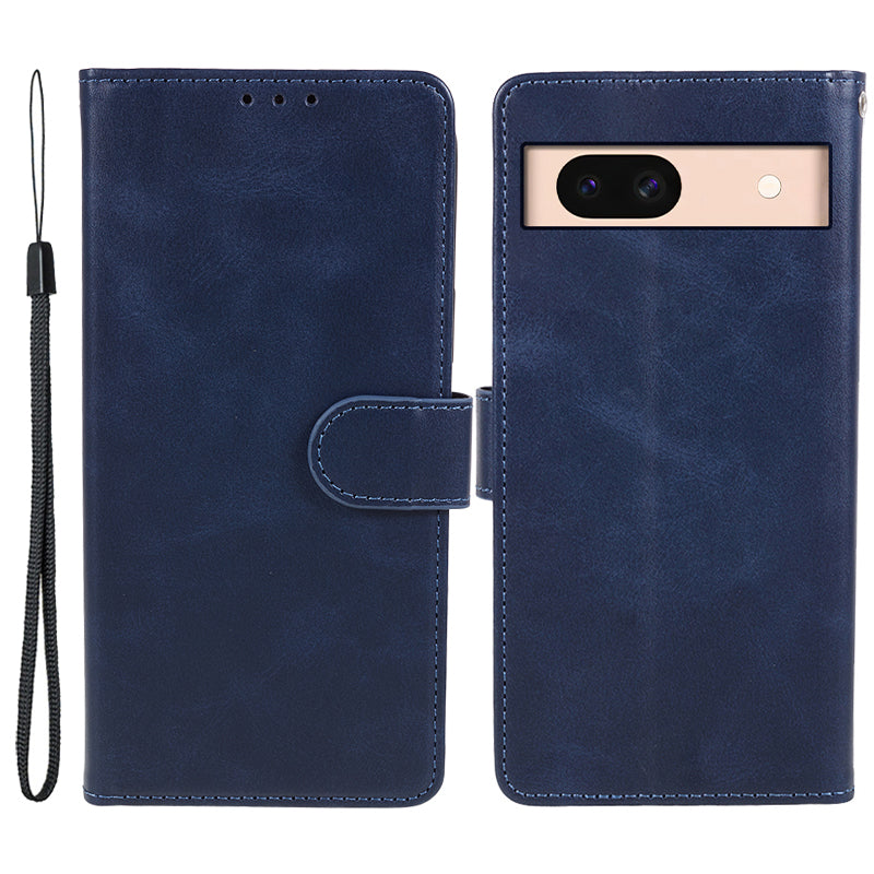 Mobile Phone Cover for Google Pixel 8a Case Magnetic Clasp PU Leather Stand Shell Wallet - Black