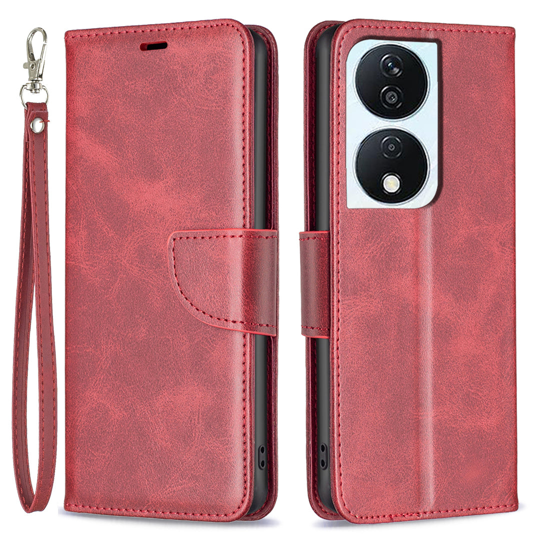 For Honor X7b 4G / 90 Smart Phone Case PU Leather Wallet Cover Drop-proof - Black
