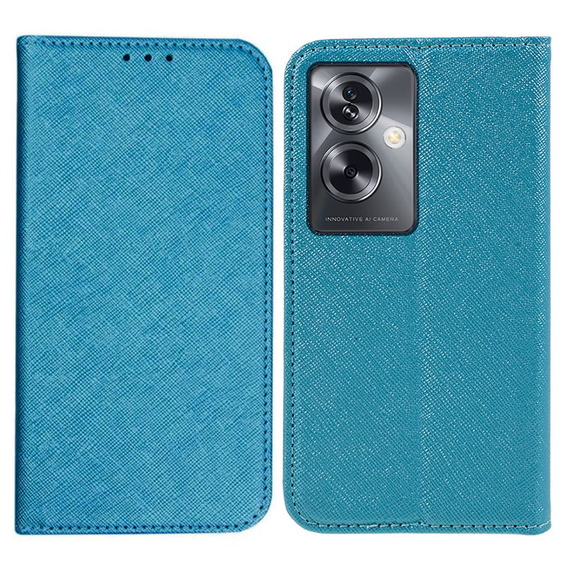 For Oppo A79 5G / A2 5G Cell Phone Case Support Stand Magnetic Auto Closing Shockproof Leather Cover - Pink