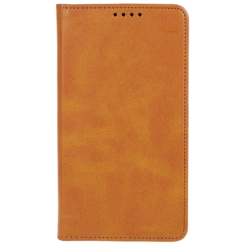 For Oppo A79 5G / A2 5G Case Anti-fall Calf Texture Business Style PU Leather Wallet Phone Cover - Khaki