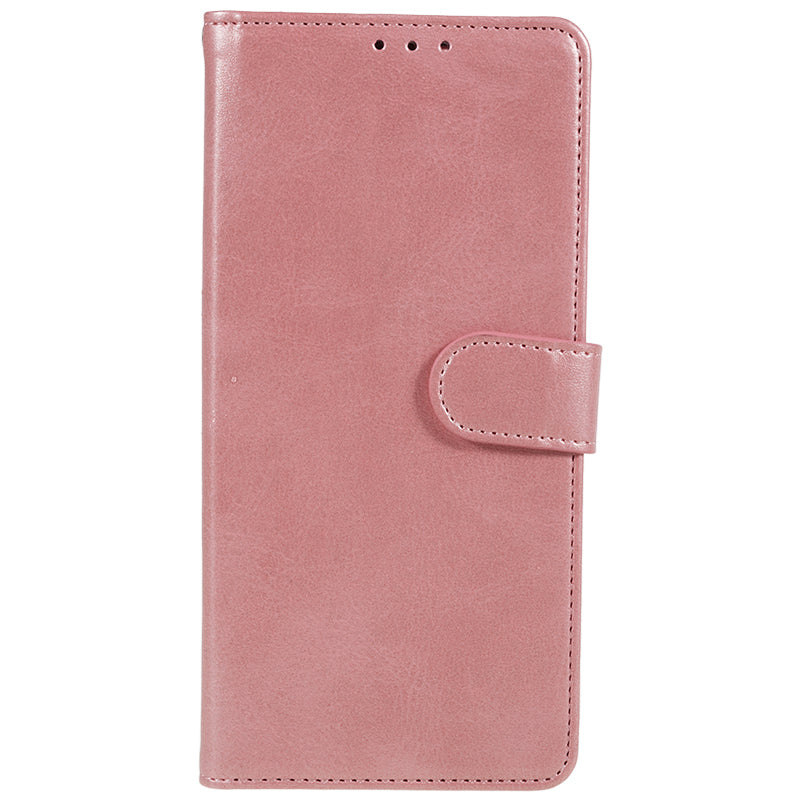 Cell Phone Cover for Motorola Moto G54 5G Case Slim-Fit PU Leather Wallet Stand Shell - Rose Gold