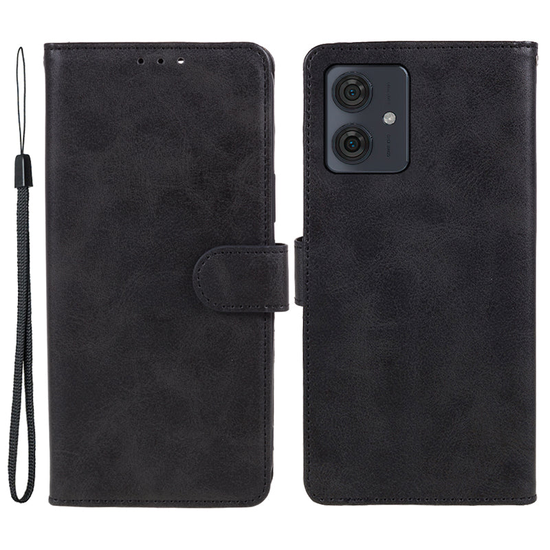 Cell Phone Cover for Motorola Moto G54 5G Case Slim-Fit PU Leather Wallet Stand Shell - Rose Gold