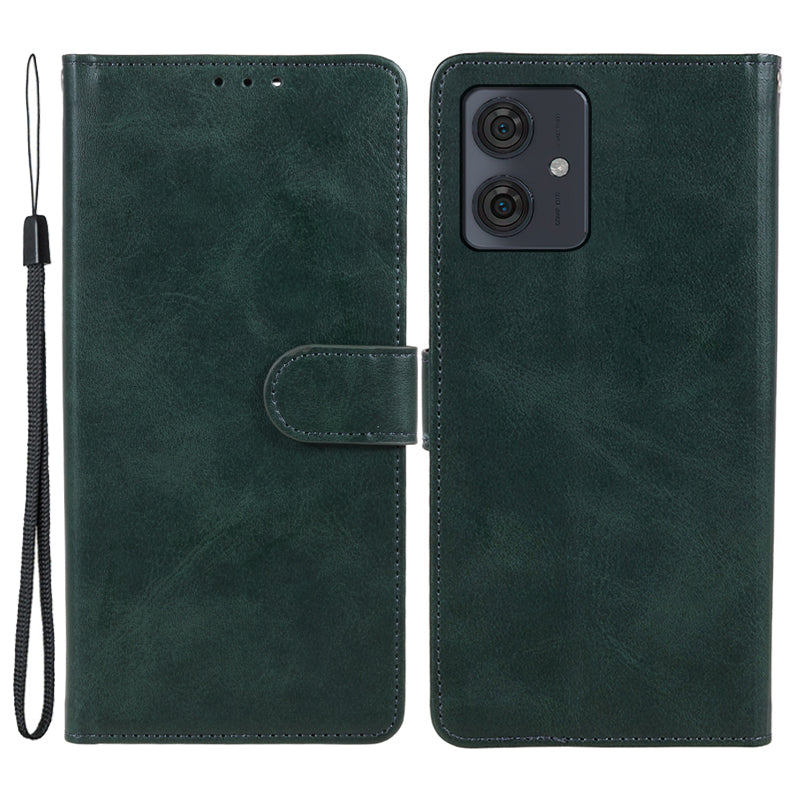 Cell Phone Cover for Motorola Moto G54 5G Case Slim-Fit PU Leather Wallet Stand Shell - Rose Gold