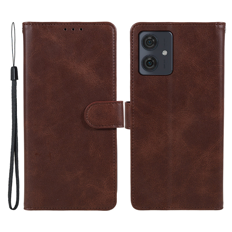 Cell Phone Cover for Motorola Moto G54 5G Case Slim-Fit PU Leather Wallet Stand Shell - Rose Gold