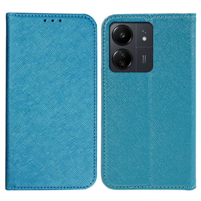 For Xiaomi Redmi 13C 4G / Poco C65 4G Cell Phone Case Magnetic Flip Stand Wallet Shockproof Cover - Yellow