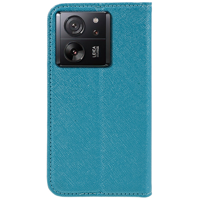 For Xiaomi 13T / 13T Pro / Redmi K60 Ultra Case PU Leather Wallet Support Stand Drop-proof Cover - Sky Blue