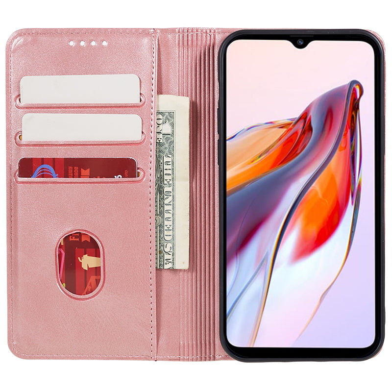 For Xiaomi 13T / 13T Pro / Redmi K60 Ultra Cell Phone Case PU Leather Shockproof Cover with Wallet - Rose Gold