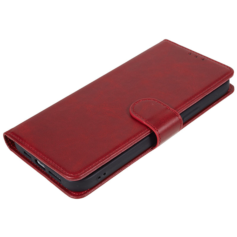 PU Leather Phone Cover for Xiaomi 13T / 13T Pro / Redmi K60 Ultra Case Wallet Stand Shell - Red