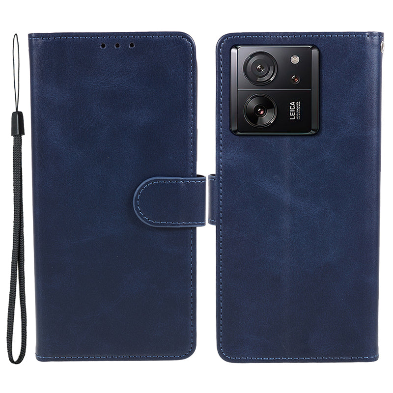 PU Leather Phone Cover for Xiaomi 13T / 13T Pro / Redmi K60 Ultra Case Wallet Stand Shell - Red
