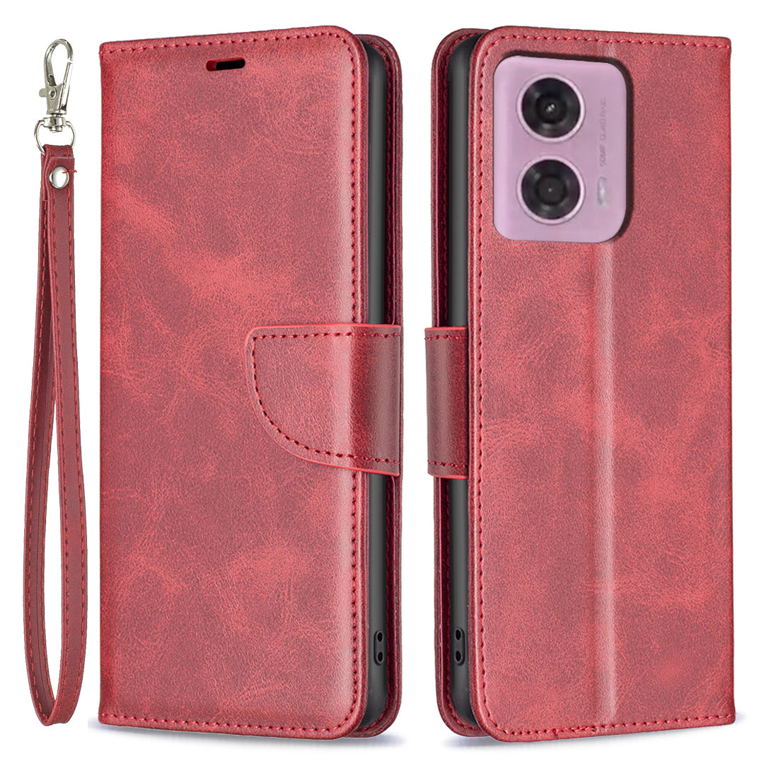 For Motorola Moto G34 5G Leather Case Wallet Phone Protective Cover - Brown