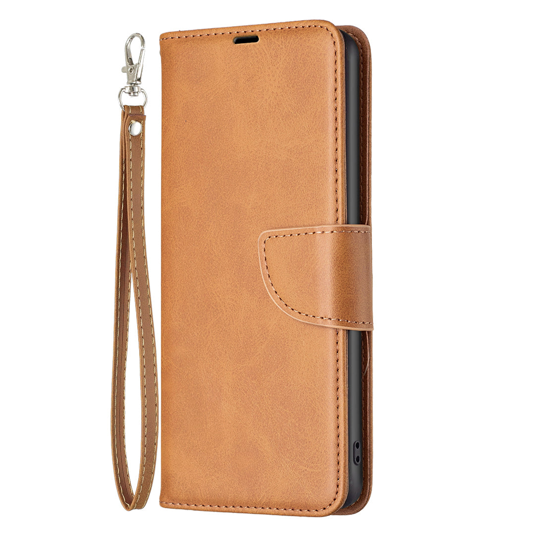 For Motorola Moto G24 4G / G04 4G Leather Phone Case Anti-drop Wallet Phone Cover - Yellow