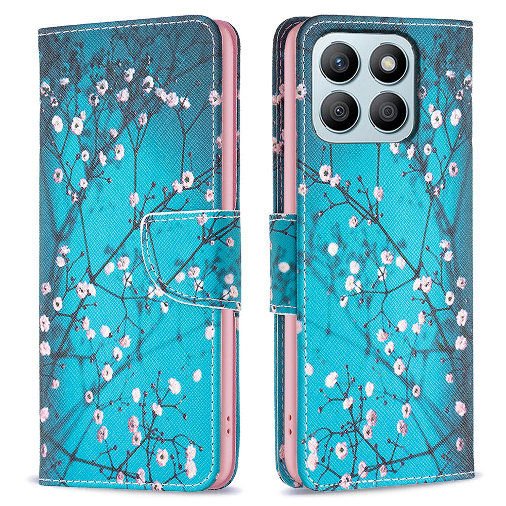 For Honor X8b 4G Flip Phone Case Wallet PU Leather Pattern Printing Cover - Bear