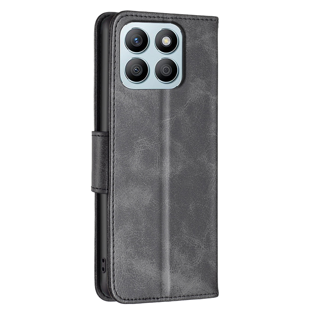 For Honor X8b 4G Phone Case Wallet Stand Flip Leather Cover - Black
