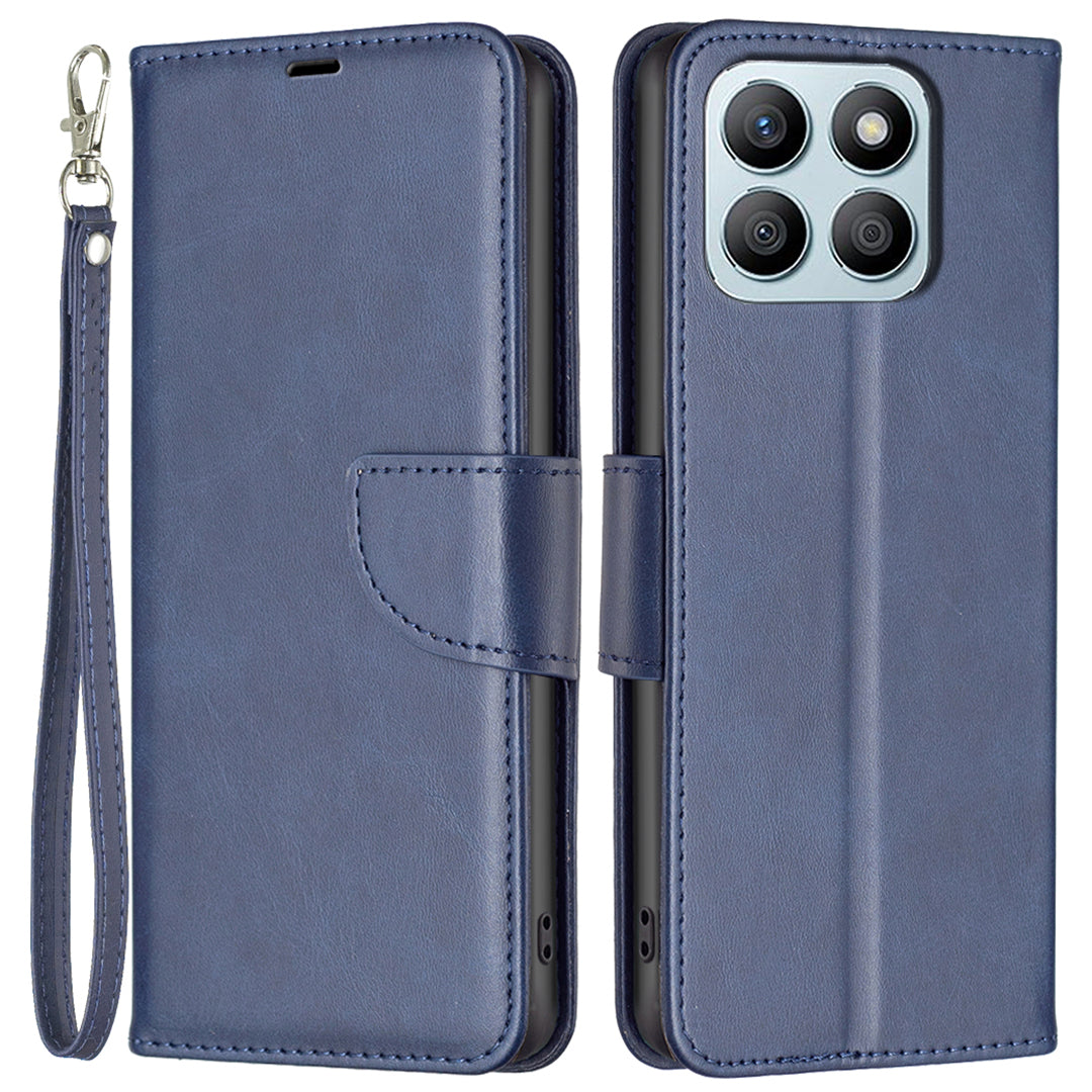 For Honor X8b 4G Phone Case Wallet Stand Flip Leather Cover - Black
