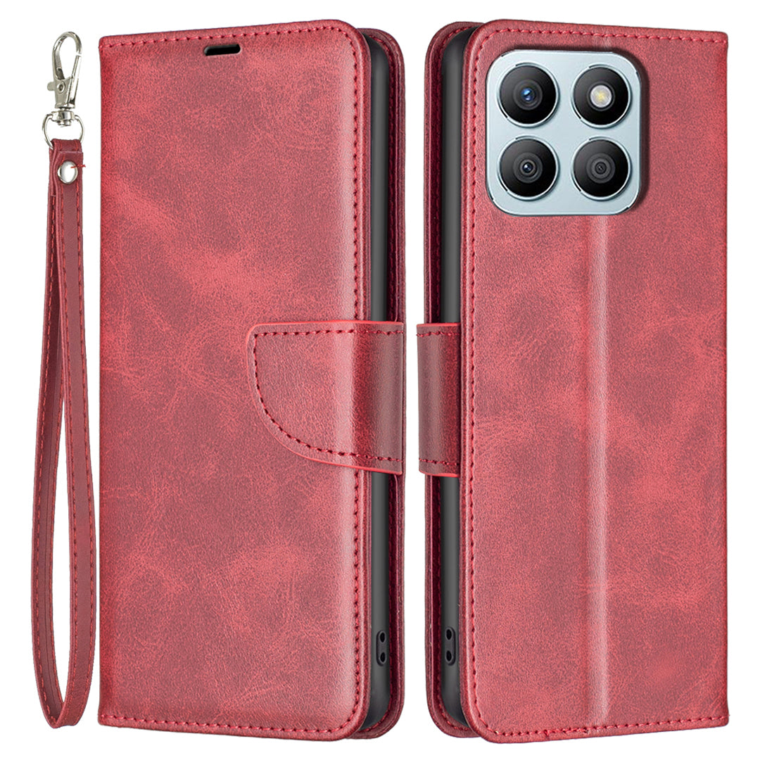 For Honor X8b 4G Phone Case Wallet Stand Flip Leather Cover - Black