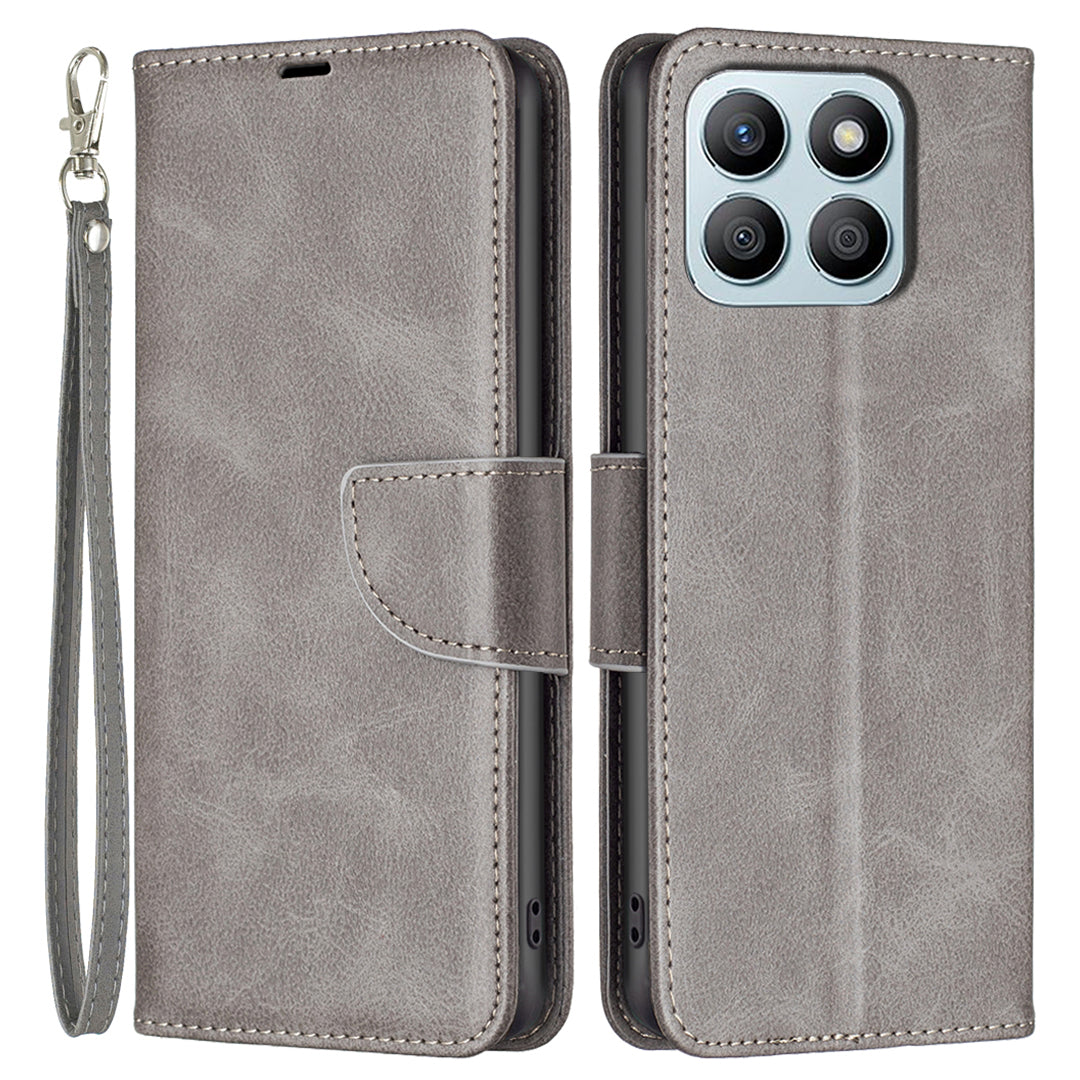 For Honor X8b 4G Phone Case Wallet Stand Flip Leather Cover - Black