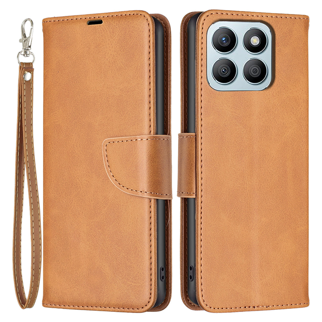For Honor X8b 4G Phone Case Wallet Stand Flip Leather Cover - Black