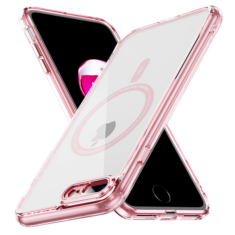 YSM Magnetic Case for iPhone 6 Plus / 6s Plus / 7 Plus / 8 Plus Clear Phone Back Cover - Transparent Black