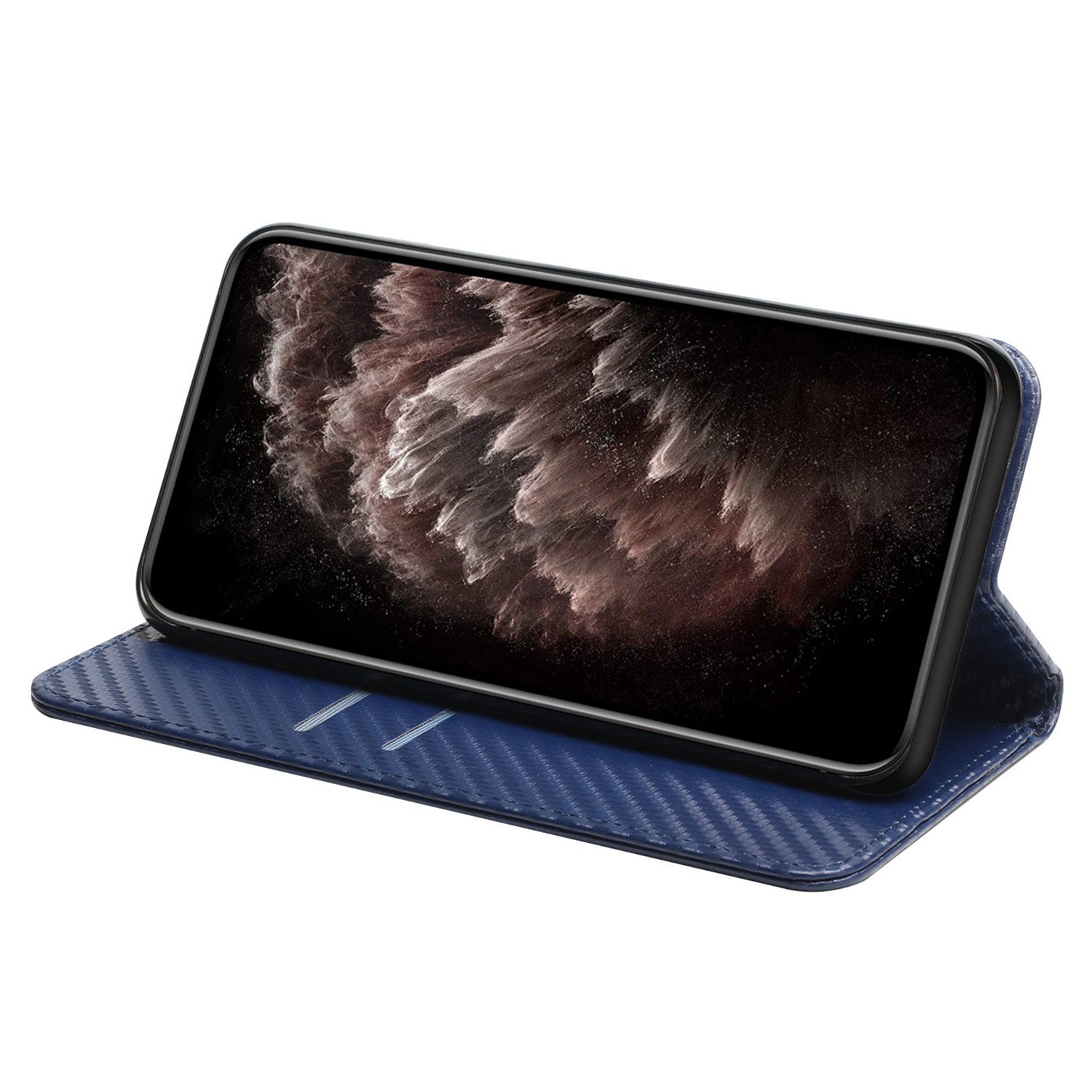 For Samsung Galaxy A55 5G Case Leather Magnetic Absorption Phone Wallet Cover - Blue