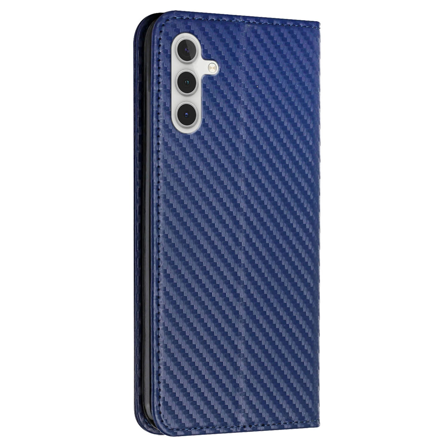 For Samsung Galaxy A55 5G Case Leather Magnetic Absorption Phone Wallet Cover - Blue