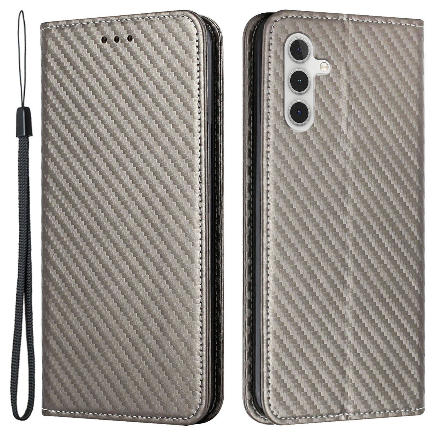 For Samsung Galaxy A55 5G Case Leather Magnetic Absorption Phone Wallet Cover - Blue