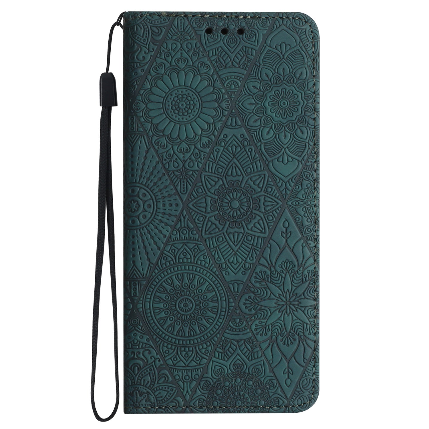 For Samsung Galaxy A35 5G Magnetic Phone Case Imprinted PU Leather Wallet Cover - Blue