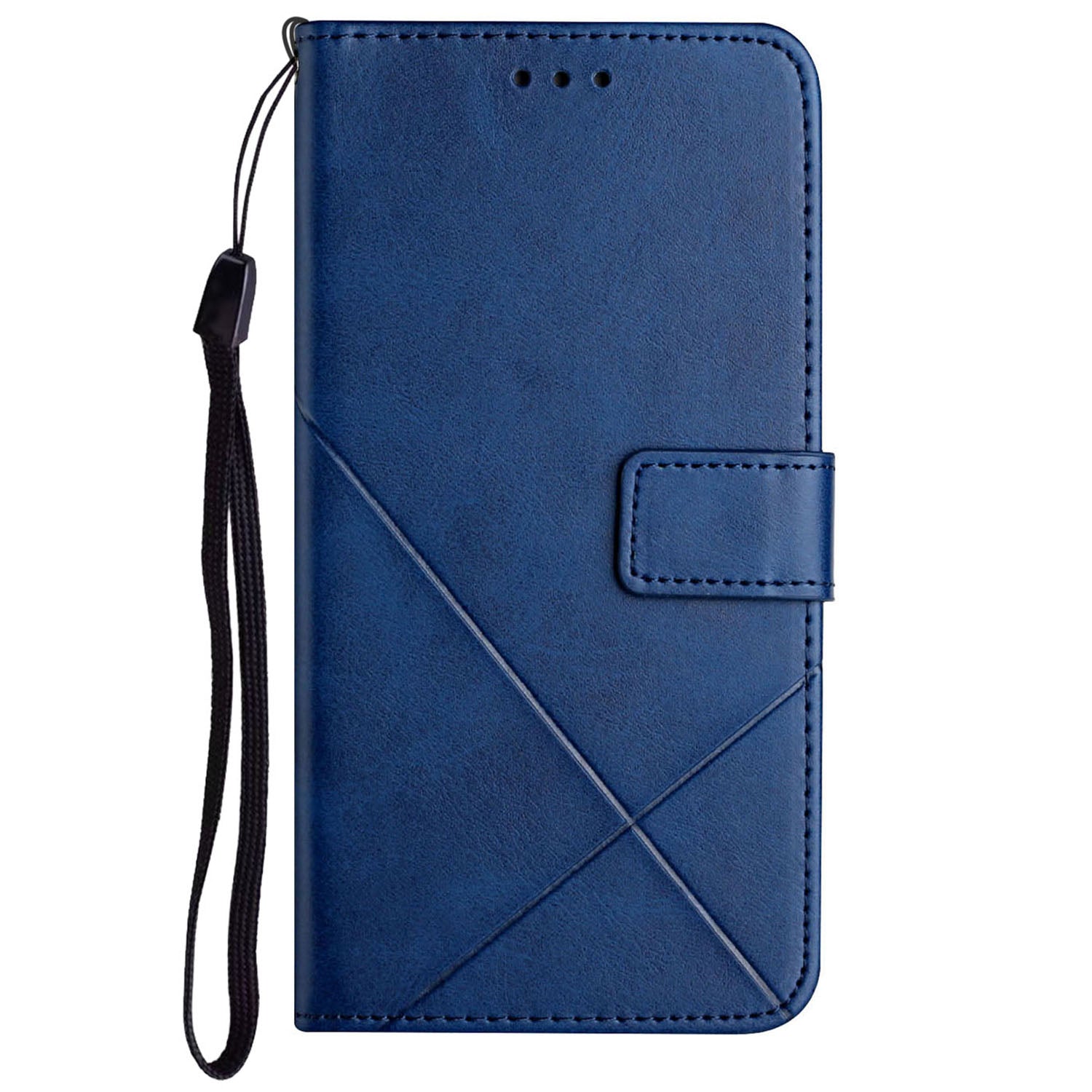 For Samsung Galaxy A35 5G Phone Cover Imprinted Anti-fall Leather Wallet Stand Case - Blue