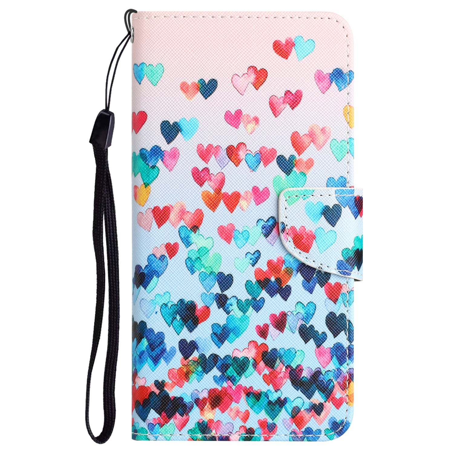 For Samsung Galaxy A35 5G Case Pattern Printing PU Leather Phone Stand Cover - Love Heart